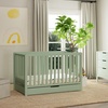 image:imageCarters by Davinci Colby 4in1 Convertible Crib with Trundle Drawer in Light Sage Greenguard Gold Certified Undercrib Storage
