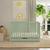 image:imageCarters by Davinci Colby 4in1 Convertible Crib with Trundle Drawer in Light Sage Greenguard Gold Certified Undercrib Storage