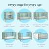 image:imageCarters by Davinci Colby Grow 6in1 Convertible Baby Crib Light Sage  Converts from Portable Bassinet to FullSize Crib FullSize Crib w Wheels Daybed Junior Bed FullSize Bed  GREENGUARD