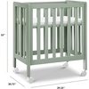 image:imageCarters by Davinci Colby Grow 6in1 Convertible Baby Crib Light Sage  Converts from Portable Bassinet to FullSize Crib FullSize Crib w Wheels Daybed Junior Bed FullSize Bed  GREENGUARD