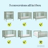 image:imageCarters by Davinci Colby Grow 6in1 Convertible Baby Crib Light Sage  Converts from Portable Bassinet to FullSize Crib FullSize Crib w Wheels Daybed Junior Bed FullSize Bed  GREENGUARD