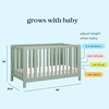 image:imageCarters by Davinci Colby Grow 6in1 Convertible Baby Crib Light Sage  Converts from Portable Bassinet to FullSize Crib FullSize Crib w Wheels Daybed Junior Bed FullSize Bed  GREENGUARD