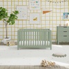 image:imageCarters by Davinci Colby Grow 6in1 Convertible Baby Crib Light Sage  Converts from Portable Bassinet to FullSize Crib FullSize Crib w Wheels Daybed Junior Bed FullSize Bed  GREENGUARD