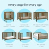 image:imageCarters by Davinci Colby Grow 6in1 Convertible Baby Crib Walnut  Converts from Portable Bassinet to FullSize Crib FullSize Crib w Wheels Daybed Junior Bed FullSize Bed  GREENGUARD