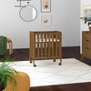 image:imageCarters by Davinci Colby Grow 6in1 Convertible Baby Crib Walnut  Converts from Portable Bassinet to FullSize Crib FullSize Crib w Wheels Daybed Junior Bed FullSize Bed  GREENGUARD