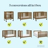 image:imageCarters by Davinci Colby Grow 6in1 Convertible Baby Crib Walnut  Converts from Portable Bassinet to FullSize Crib FullSize Crib w Wheels Daybed Junior Bed FullSize Bed  GREENGUARD