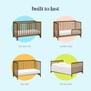 image:imageCarters by Davinci Colby LowProfile 4in1 Baby Crib Walnut  GREENGUARD Certified Crib Convertible to Toddler Bed Daybed amp FullSize Bed 4 Adjustable Mattress Heights Easy to AssembleWalnut