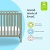 image:imageCarters by Davinci Colby LowProfile 4in1 Baby Crib Walnut  GREENGUARD Certified Crib Convertible to Toddler Bed Daybed amp FullSize Bed 4 Adjustable Mattress Heights Easy to AssembleLight Sage