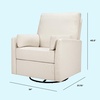 image:imageCarters by Davinci Ethan Swivel Recliner  Performance Cream Linen  GREENGUARD Gold CertiPURUS Certified Glider w 360 Swivel  Spacious Seating for Extra Comfort  Water amp Stain ResistantPerformance Cream
