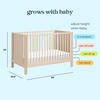 image:imageCarters by Davinci Marisol 4in1 Convertible Crib in TaupeWashed Natural GREENGUARD Gold CertifiedTaupeWashed Natural
