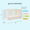 image:imageCarters by Davinci Marisol 4in1 Convertible Crib in TaupeWashed Natural GREENGUARD Gold CertifiedWhiteWashed Natural
