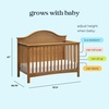 image:imageCarters by Davinci Nolan 4in1 Convertible Crib in Light Sage Greenguard Gold CertifiedChestnut