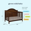 image:imageCarters by Davinci Nolan 4in1 Convertible Crib in Light Sage Greenguard Gold CertifiedEspresso