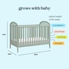 image:imageDavinci Beau 3in1 Convertible Baby Crib Forest Green  GREENGUARD Certified Converts to Toddler Bed amp Daybed 4 Adjustable Mattress Heights Toddler Conversion Kit Sold SeparatelyLight Sage