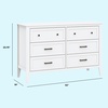 image:imageDavinci Beau 6Drawer Baby Dresser GREENGUARD Gold Certified Honey  6 Spacious SmoothGliding Drawers w Ample Storage  Durable amp Modern EasytoAssemble Nursery Dresser for Kids Boys amp GirlsWhite