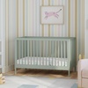 image:imageDavinci Birdie 3in1 Convertible Crib GREENGUARD Certified Walnut  Converts to Toddler Bed amp Daybed 4 Adjustable Mattress Heights  Conversion Kit Sold Separately  Easy to AssembleLight Sage