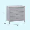 image:imageDavinci Charlie 3 Drawer Dresser  GREENGUARD Gold Certified Small Dresser with Drawers Chest for Nursery  Bedside Nightstand  Wooden Cabinet for Bedroom Living Room Closet  Easy Assembly GreyGrey