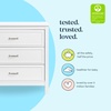 image:imageDavinci Charlie 3 Drawer Dresser  GREENGUARD Gold Certified Small Dresser with Drawers Chest for Nursery  Bedside Nightstand  Wooden Cabinet for Bedroom Living Room Closet  Easy Assembly GreyWhite