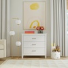 image:imageDavinci Charlie 3 Drawer Dresser  GREENGUARD Gold Certified Small Dresser with Drawers Chest for Nursery  Bedside Nightstand  Wooden Cabinet for Bedroom Living Room Closet  Easy Assembly GreyWhite