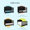 image:imageDavinci Charlie 4in1 Convertible Baby Crib  GREENGUARD Gold Certified Convertible Crib to Toddler Bed Daybed FullSize Wooden Bed and Durable  4 Adjustable Mattress Heights  GreyEbony