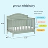 image:imageDavinci Charlie 4in1 Convertible Baby Crib  GREENGUARD Gold Certified Convertible Crib to Toddler Bed Daybed FullSize Wooden Bed and Durable  4 Adjustable Mattress Heights  GreyLight Sage