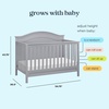 image:imageDavinci Charlie 4in1 Convertible Baby Crib  GREENGUARD Gold Certified Convertible Crib to Toddler Bed Daybed FullSize Wooden Bed and Durable  4 Adjustable Mattress Heights  GreyGrey