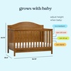 image:imageDavinci Charlie 4in1 Convertible Crib GREENGUARD Certified Honey  Converts to Toddler Bed Daybed FullSize Bed 4 Adjustable Mattress Heights Conversion Kits Sold Separately Easy AssemblyChestnut