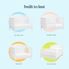 image:imageDavinci Charlie 4in1 Convertible Crib GREENGUARD Certified Honey  Converts to Toddler Bed Daybed FullSize Bed 4 Adjustable Mattress Heights Conversion Kits Sold Separately Easy AssemblyWhite