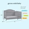 image:imageDavinci Charlie 4in1 Convertible Mini Crib and Changer Combo in White Greenguard Gold CertifiedGrey