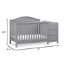 image:imageDavinci Charlie 4in1 Convertible Mini Crib and Changer Combo in White Greenguard Gold CertifiedGrey