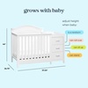image:imageDavinci Charlie 4in1 Convertible Mini Crib and Changer Combo in White Greenguard Gold CertifiedWhite