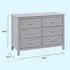 image:imageDavinci Charlie 6Drawer Double Dresser in WhiteGrey