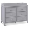 image:imageDavinci Charlie 6Drawer Double Dresser in WhiteGrey