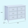 image:imageDavinci Charlie 6Drawer Double Dresser in WhitePowder Blue