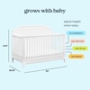 image:imageDavinci Chloe Regency 4in1 Convertible Crib GREENGUARD Certified White  Baby Crib Convertible to Toddler Bed Daybed FullSize Bed 4 Adjustable Mattress Heights Conversion KIts Sold SeparatelyWhite