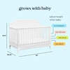 image:imageDavinci Chloe Regency 4in1 Convertible Crib GREENGUARD Certified White  Baby Crib Convertible to Toddler Bed Daybed FullSize Bed 4 Adjustable Mattress Heights Conversion KIts Sold SeparatelyWhite