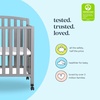 image:imageDavinci Dylan 3in1 Convertible Portable Mini Crib Espresso  GREENGUARD Gold Certified  Folding Baby Crib With Wheels 4 Adjustable Mattress Heights Conversion Kit Sold SeparatelyGrey