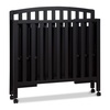 image:imageDavinci Dylan 3in1 Convertible Portable Mini Crib Espresso  GREENGUARD Gold Certified  Folding Baby Crib With Wheels 4 Adjustable Mattress Heights Conversion Kit Sold SeparatelyEbony