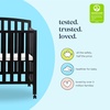 image:imageDavinci Dylan 3in1 Convertible Portable Mini Crib Espresso  GREENGUARD Gold Certified  Folding Baby Crib With Wheels 4 Adjustable Mattress Heights Conversion Kit Sold SeparatelyEbony