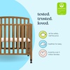 image:imageDavinci Dylan 3in1 Convertible Portable Mini Crib Espresso  GREENGUARD Gold Certified  Folding Baby Crib With Wheels 4 Adjustable Mattress Heights Conversion Kit Sold SeparatelyChestnut