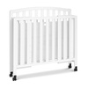 image:imageDavinci Dylan 3in1 Convertible Portable Mini Crib Espresso  GREENGUARD Gold Certified  Folding Baby Crib With Wheels 4 Adjustable Mattress Heights Conversion Kit Sold SeparatelyWhite