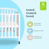 image:imageDavinci Dylan 3in1 Convertible Portable Mini Crib Espresso  GREENGUARD Gold Certified  Folding Baby Crib With Wheels 4 Adjustable Mattress Heights Conversion Kit Sold SeparatelyWhite