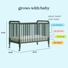 image:imageDavinci Jenny Lind 3in1 Baby Crib Convertible to Toddler Bed Daybed  Easy to Assemble  GREENGUARD Gold Certified  4 Adjustable Mattress Heights Conversion Kit Sold Separately  Forest Green