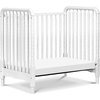 image:imageDavinci Jenny Lind 3in1 Convertible Mini Crib in White Removable Wheels Greenguard Gold Certified  GREENGUARD Certified Mini Crib w Removable Wheels Converts to Toddler Bed amp Daybed w 4 Adjustable Mattress Heights