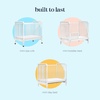 image:imageDavinci Jenny Lind 3in1 Convertible Mini Crib in White Removable Wheels Greenguard Gold Certified  GREENGUARD Certified Mini Crib w Removable Wheels Converts to Toddler Bed amp Daybed w 4 Adjustable Mattress Heights