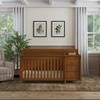 image:imageDavinci Kalani 4in1 Convertible Crib amp Changer Combo Gray  GREENGUARD Gold Certified Converts to Toddler Bed Daybed amp FullSize Bed 4 Adjustable Mattress Heights Easy to AssembleChestnut
