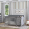 image:imageDavinci Kalani 4in1 Convertible Crib amp Changer Combo Gray  GREENGUARD Gold Certified Converts to Toddler Bed Daybed amp FullSize Bed 4 Adjustable Mattress Heights Easy to AssembleGrey