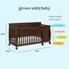 image:imageDavinci Kalani 4in1 Convertible Crib amp Changer Combo Gray  GREENGUARD Gold Certified Converts to Toddler Bed Daybed amp FullSize Bed 4 Adjustable Mattress Heights Easy to AssembleEspresso