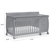 image:imageDavinci Kalani 4in1 Convertible Crib amp Changer Combo Gray  GREENGUARD Gold Certified Converts to Toddler Bed Daybed amp FullSize Bed 4 Adjustable Mattress Heights Easy to AssembleGrey