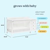 image:imageDavinci Kalani 4in1 Convertible Crib amp Changer Combo Gray  GREENGUARD Gold Certified Converts to Toddler Bed Daybed amp FullSize Bed 4 Adjustable Mattress Heights Easy to AssembleWhite